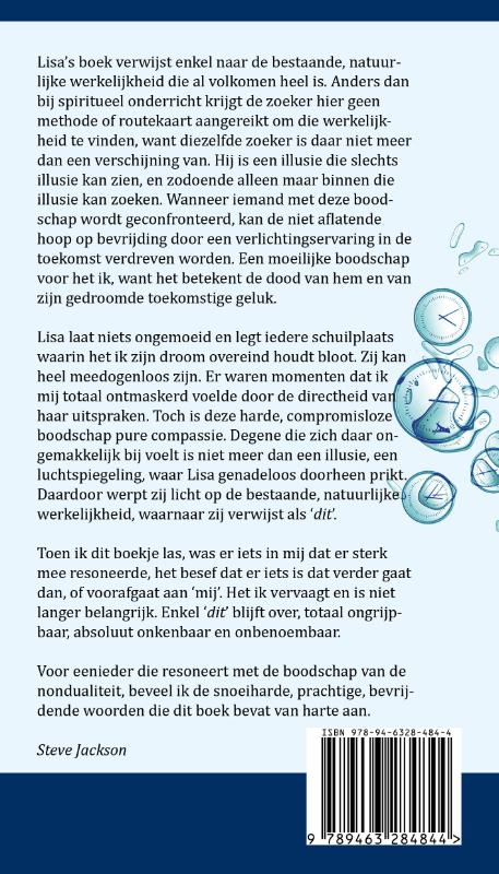 Achterkant van Er is niemand