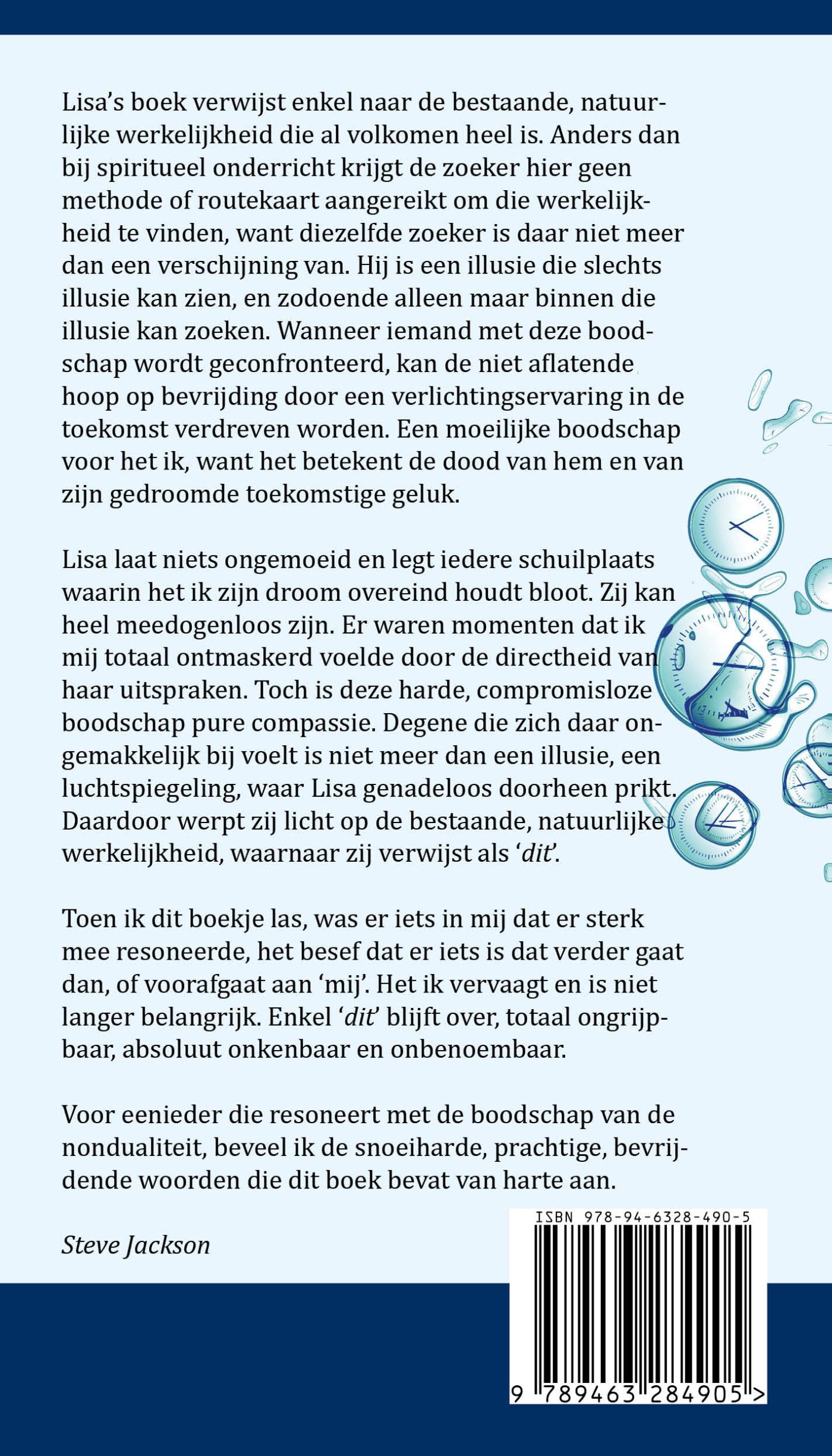 Achterkant van Er is niemand