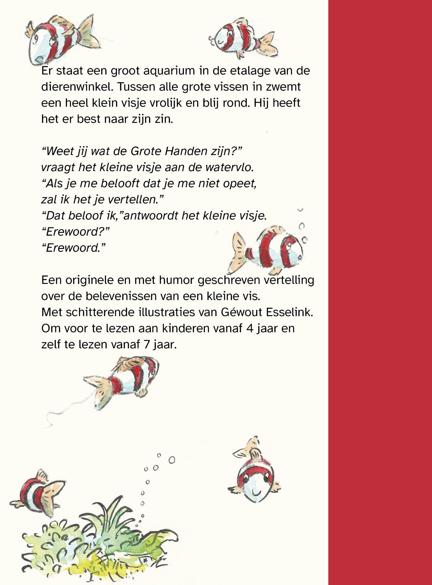 Achterkant van Het kleine visje met de grote handen