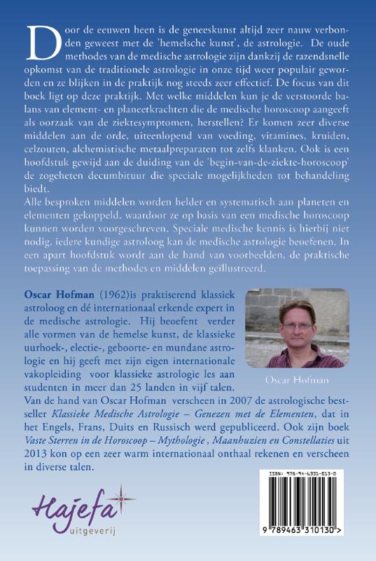 Achterkant van Praktijkboek klassieke medische astrologie