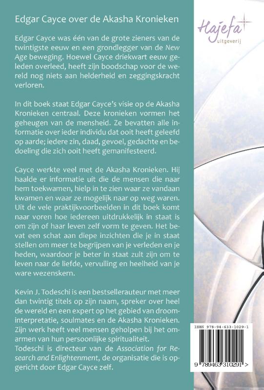Achterkant van Edgar Cayce over de Akasha Kronieken