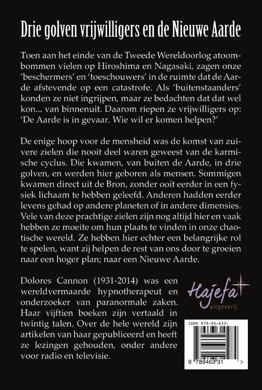 Achterkant van Drie golven vrijwilligers en de Nieuwe Aarde