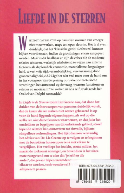 Achterkant van Liefde in de sterren