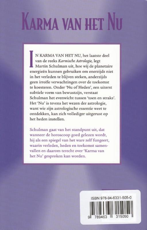Achterkant van Karma van het Nu