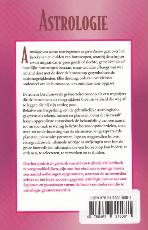 Achterkant van Astrologie