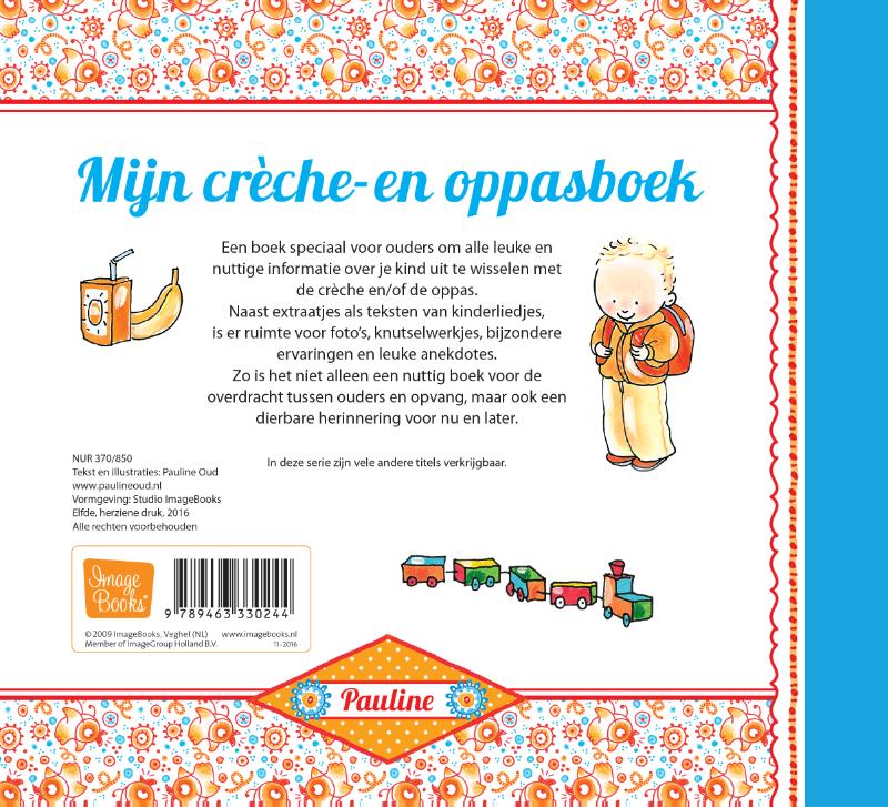 Achterkant van Mijn crèche- en oppasboek