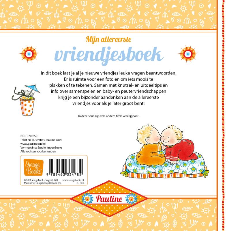 Achterkant van Mijn allereerste vriendjesboek