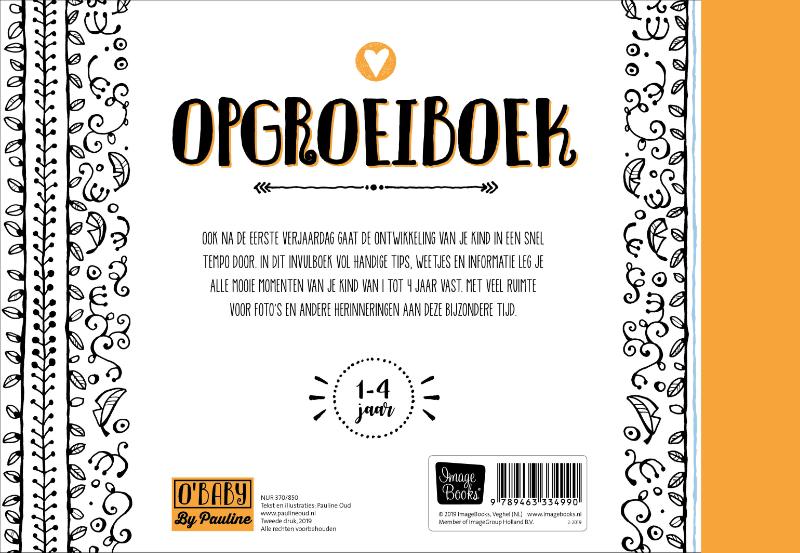 Achterkant van O'Baby Opgroeiboek