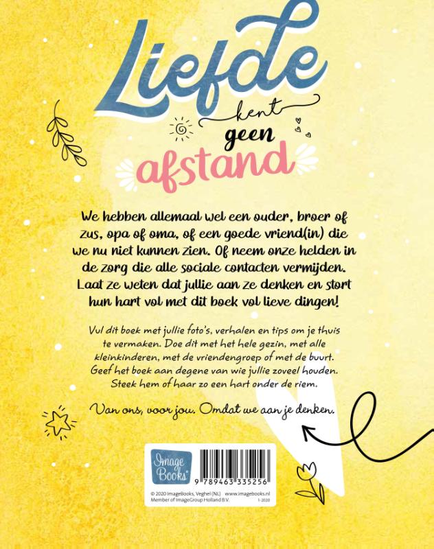 Achterkant van Liefde kent geen afstand