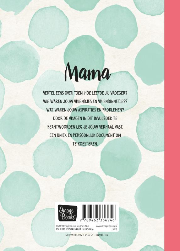 Achterkant van Mama schrijft