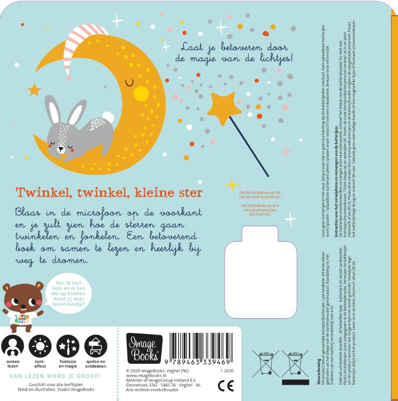 Achterkant van Twinkel twinkel kleine ster