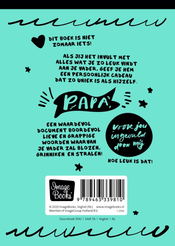 Achterkant van I love you - invulboeken - Papa