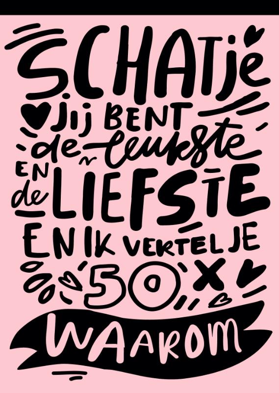 Achterkant van I love you - invulboeken - Schatje