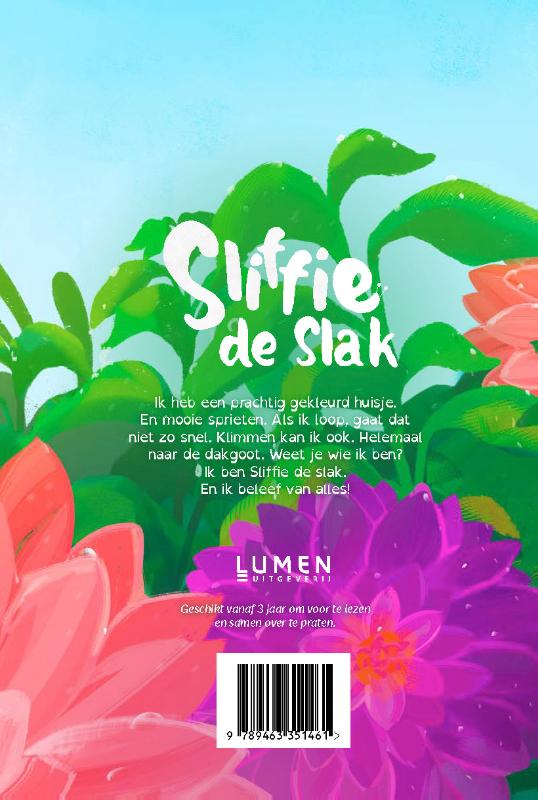 Achterkant van Sliffie de slak