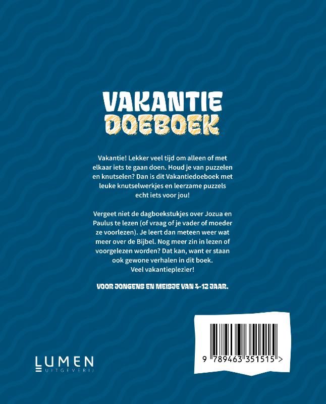 Achterkant van Vakantiedoeboek 2025