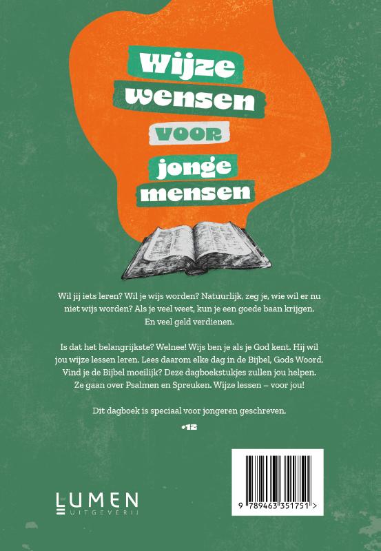 Achterkant van Wijze wensen voor jonge mensen