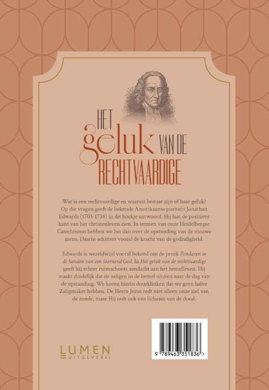 Achterkant van Het geluk van de rechtvaardige