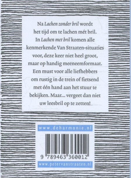 Achterkant van Lachen met bril (mini)