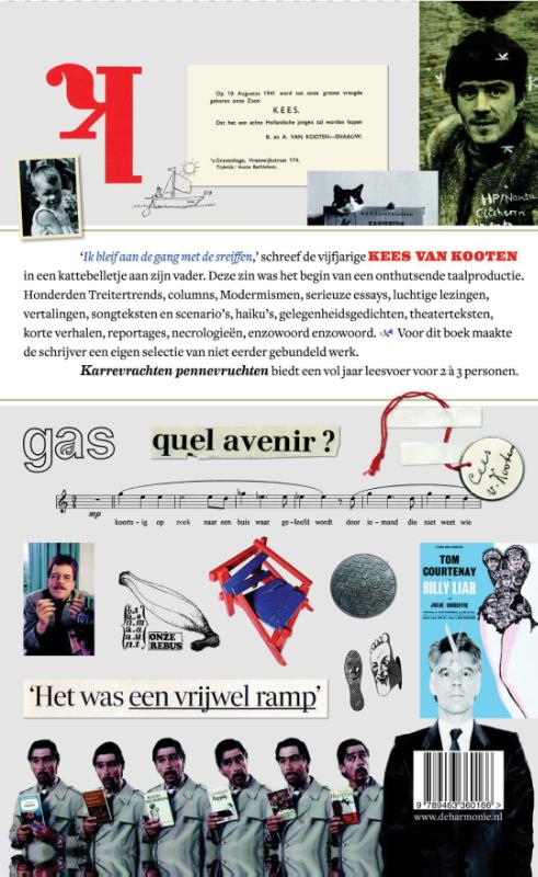Achterkant van Karrevrachten pennevruchten