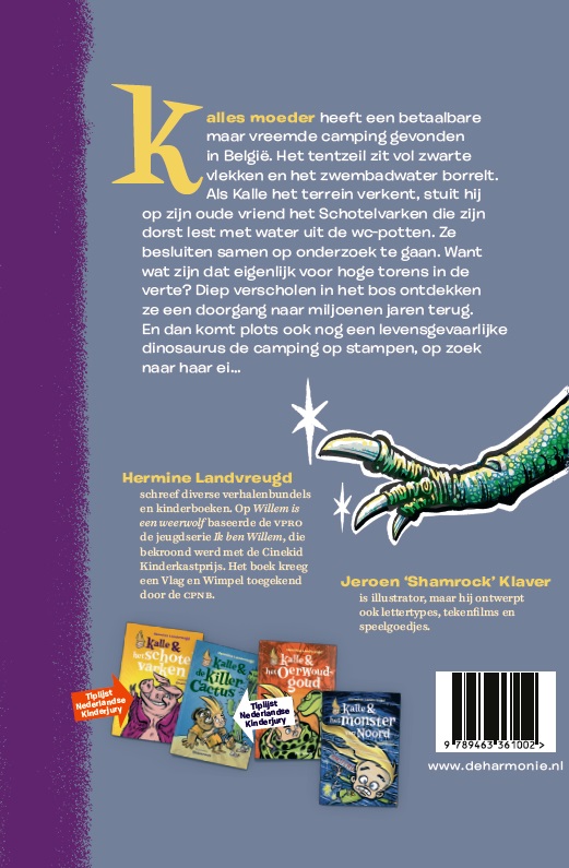 Achterkant van Kalle en het dino-ei