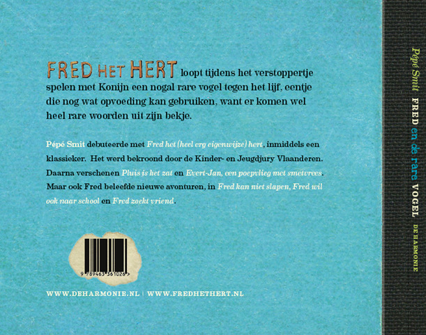 Achterkant van Fred en de rare vogel
