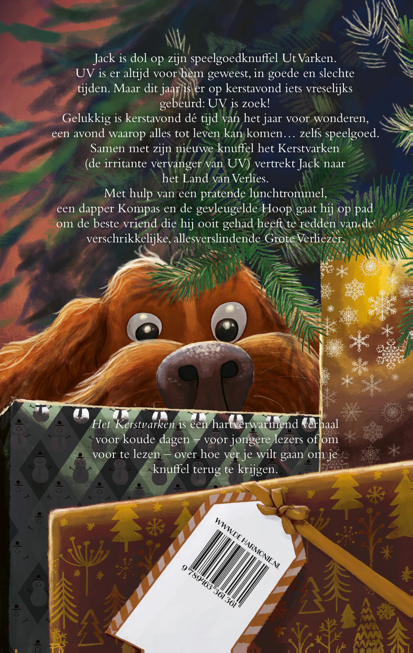 Achterkant van Het Kerstvarken