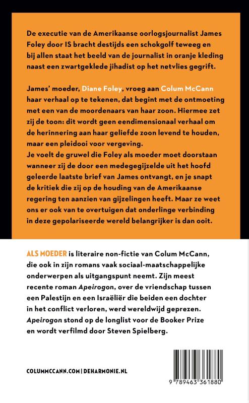 Achterkant van Als moeder
