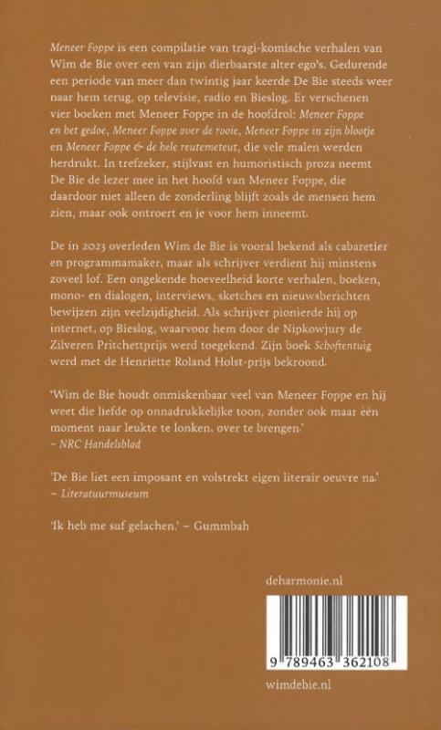 Achterkant van Meneer Foppe