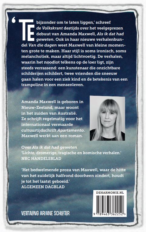 Achterkant van Van die dagen