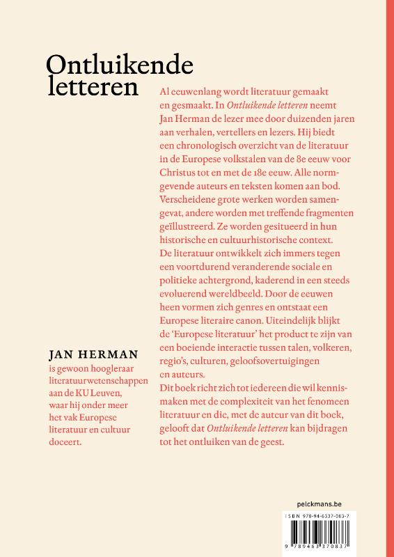 Achterkant van Ontluikende letteren