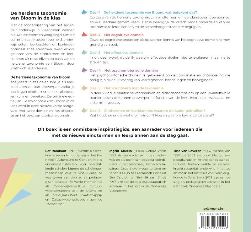 Achterkant van De herziene taxonomie van Bloom in de klas