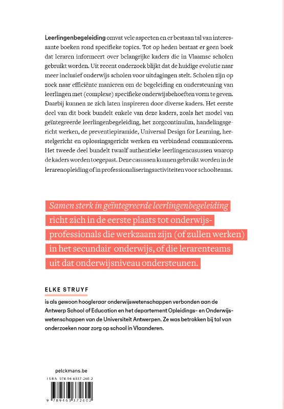 Achterkant van Samen sterk in geïntegreerde leerlingenbegeleiding