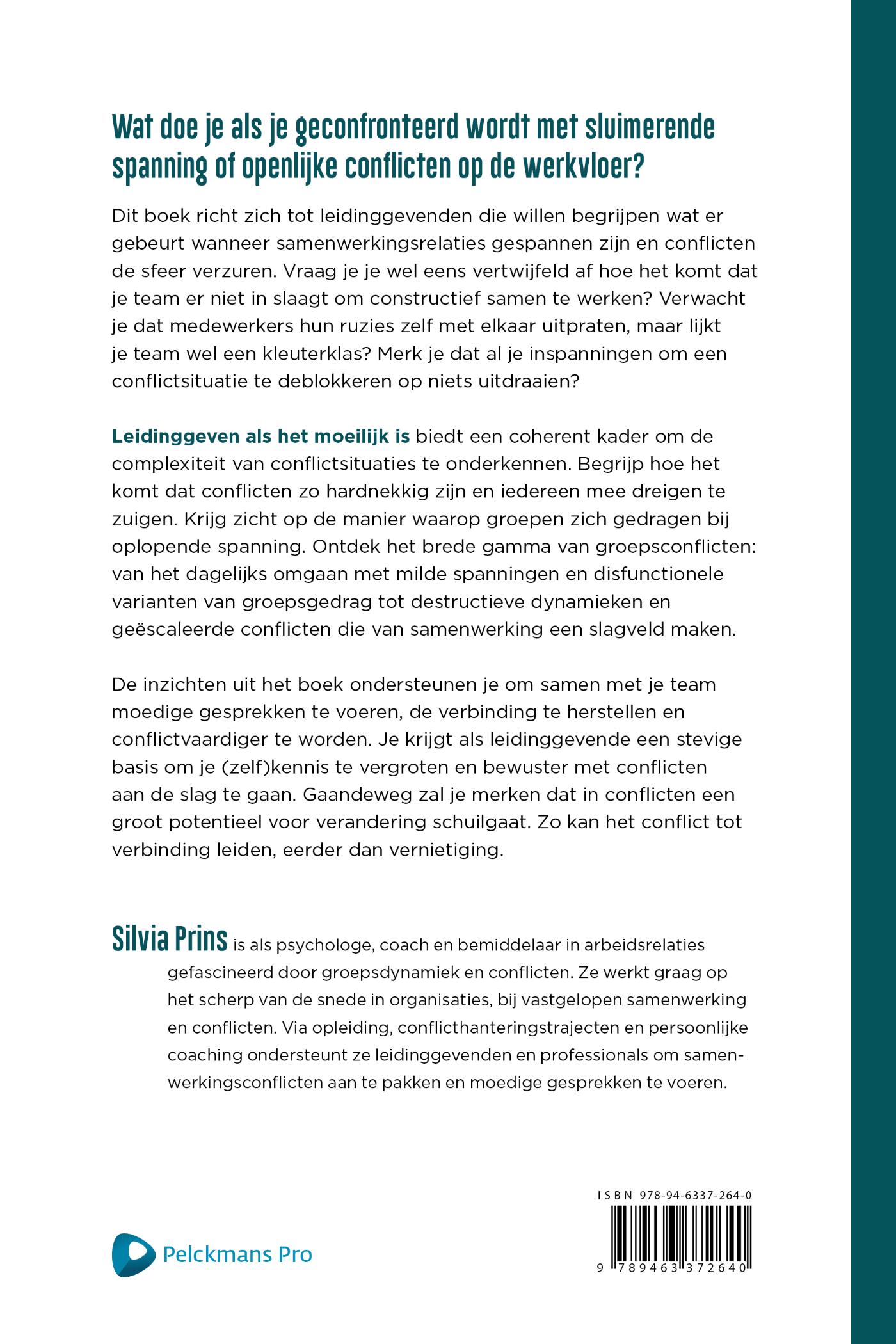 Achterkant van Leidinggeven als het moeilijk is