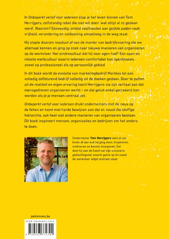 Achterkant van Onbeperkt verlof voor iedereen