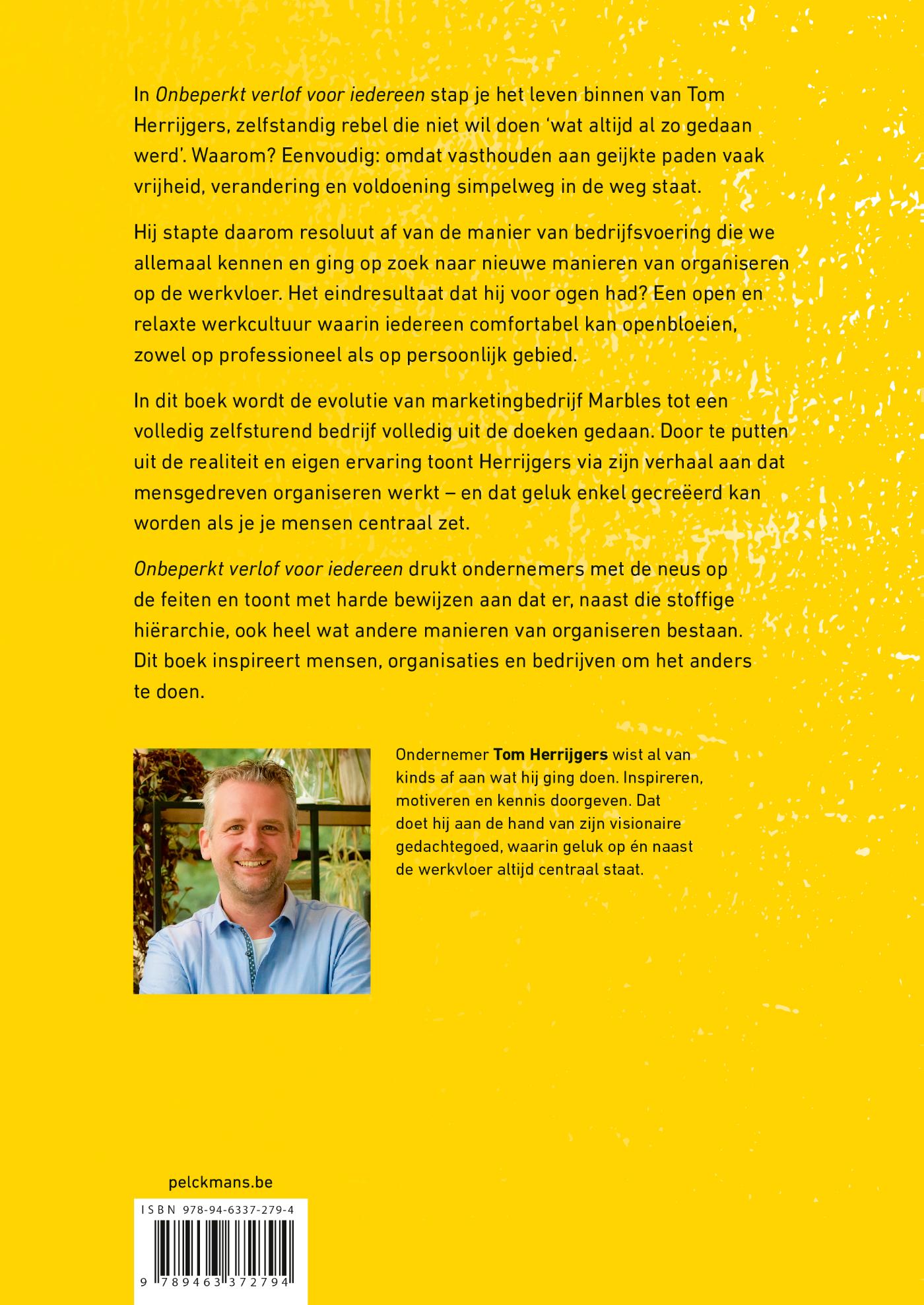 Achterkant van Onbeperkt verlof voor iedereen
