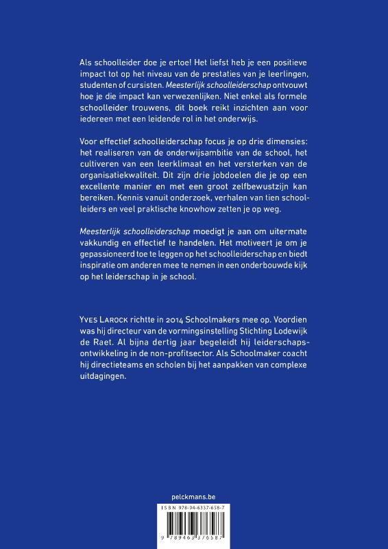 Achterkant van Meesterlijk schoolleiderschap