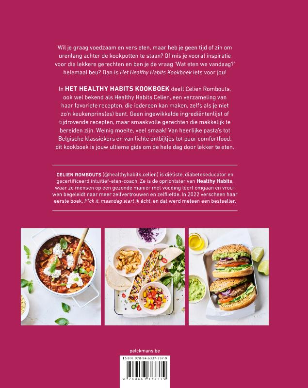 Achterkant van Het Healthy Habits kookboek