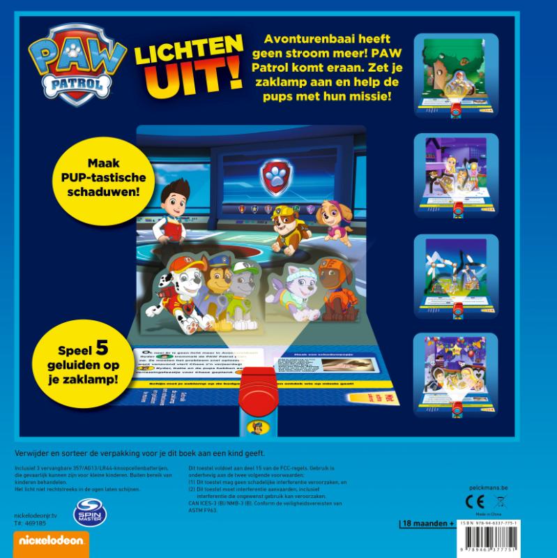 Achterkant van Paw Patrol - Lichten uit!