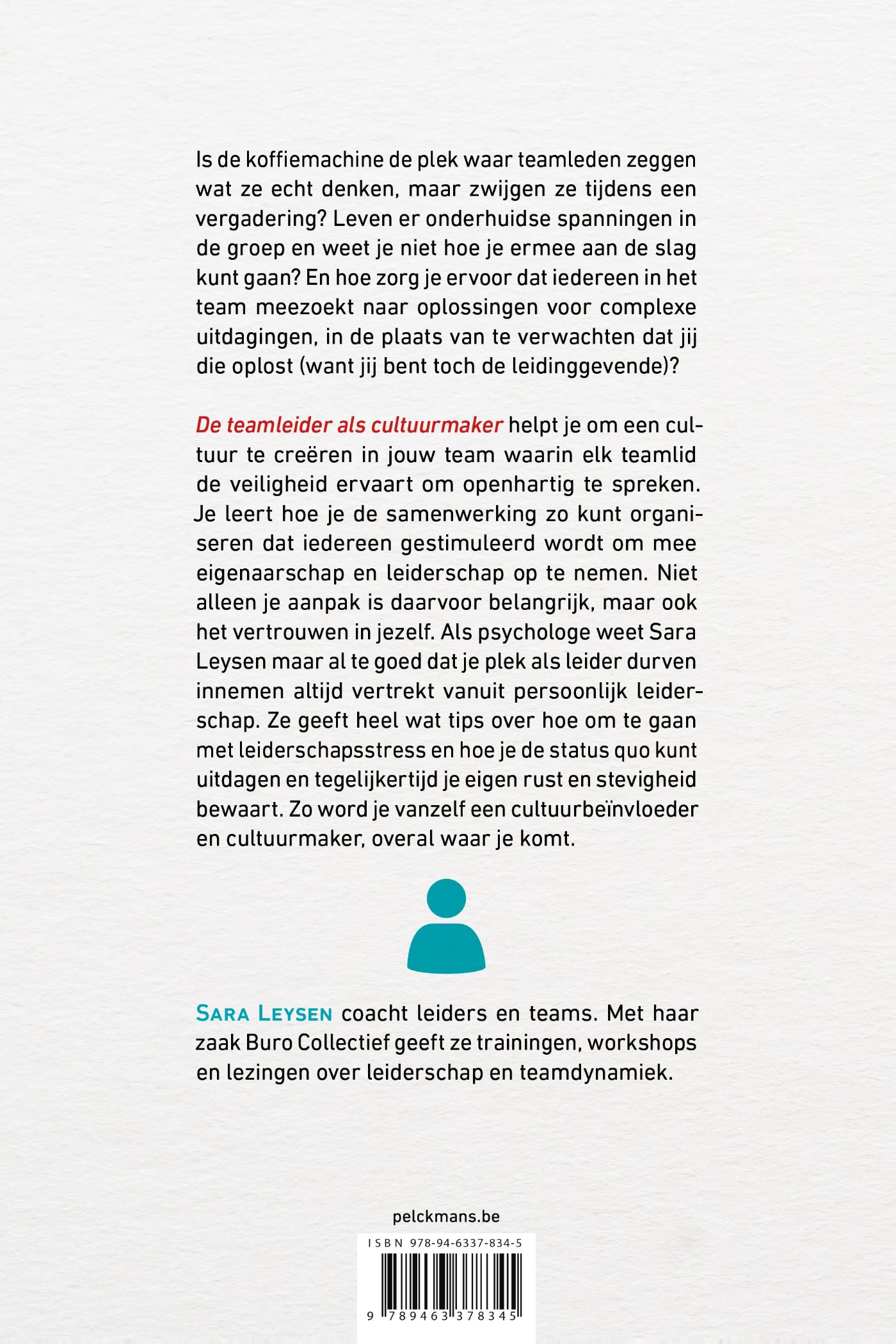 Achterkant van De teamleider als cultuurmaker