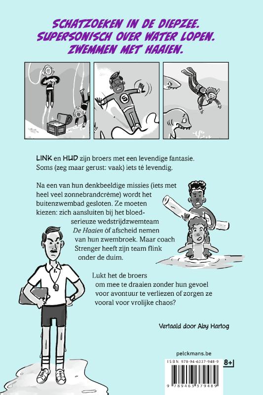 Achterkant van Link + Hud: Haaien & karpers