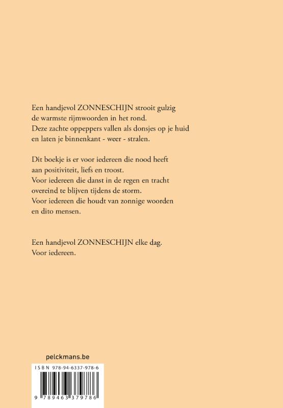 Achterkant van Een handjevol zonneschijn
