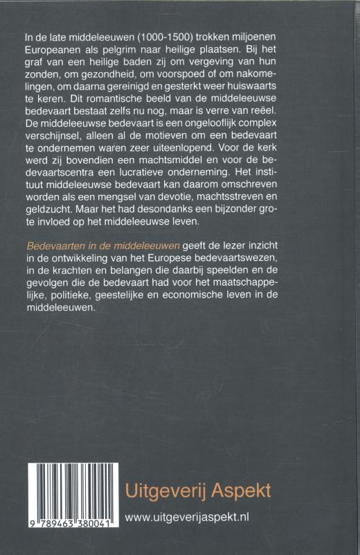 Achterkant van Bedevaarten in de middeleeuwen