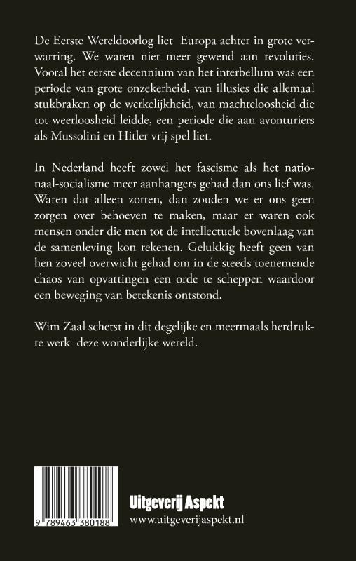 Achterkant van De Nederlandse fascisten