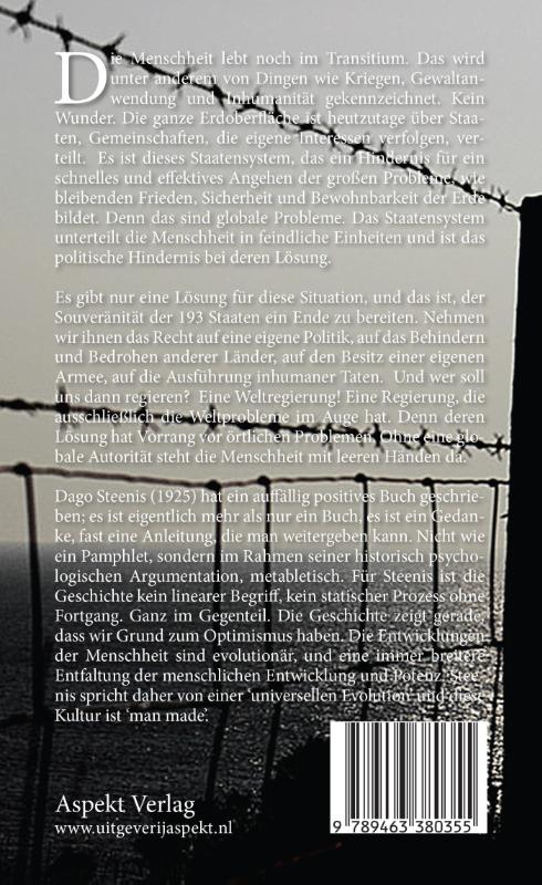 Achterkant van Eine Welt ohne Staaten
