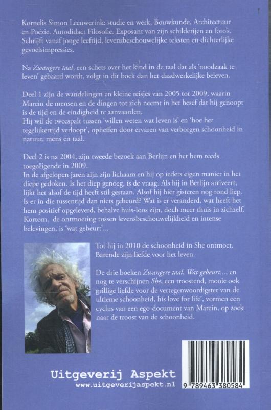 Achterkant van Wat gebeurt...