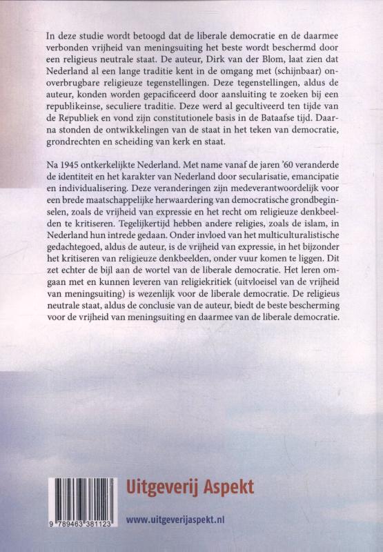 Achterkant van De verhouding van staat en religie in een veranderende Nederlandse samenleving