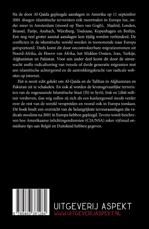 Achterkant van Terreuraanslagen in Europa