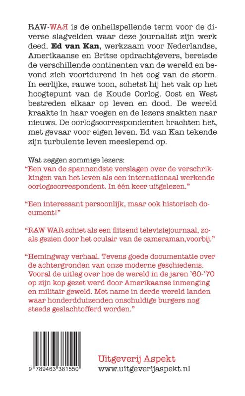 Achterkant van Raw War