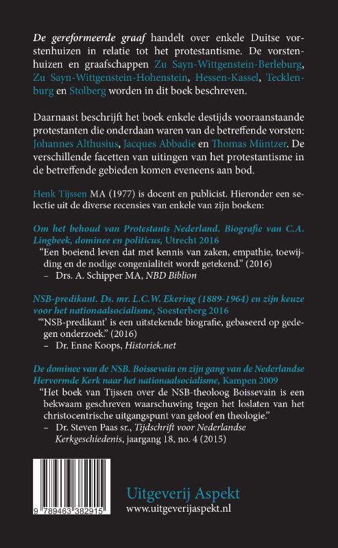 Achterkant van De gereformeerde graaf