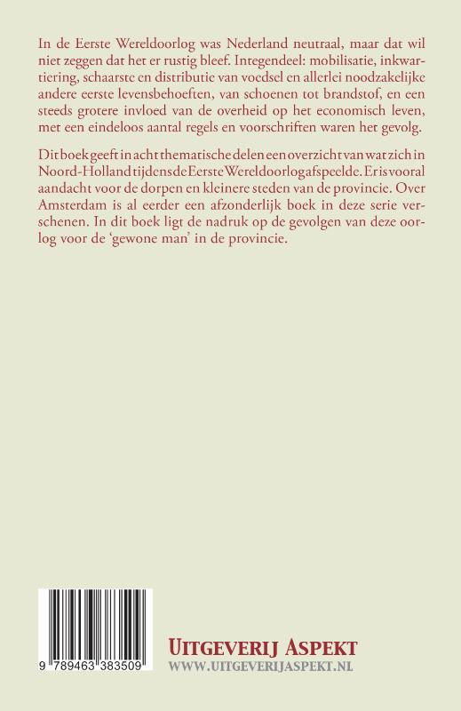 Achterkant van Noord-Holland en de Eerste Wereldoorlog